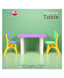EHomeKart Square Shape for Kids -Plastic with 25 inch Length - Study Kids at Home or School - Perfect for Indoor and Outdoor - Play Schools and Homes  Chairs Not Included (Purple)