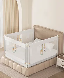 Kids Station Premium Bed Rail for Baby Safety
                      (6ft x 6ft x 6ft / 180cm x 180cm x 180cm),
                      Adjustable Height Foldable Safety Guard for Baby
                      Proofing King Size Bed (6