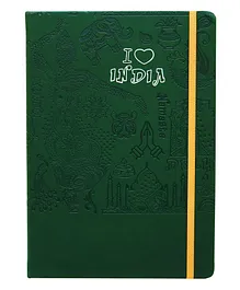 Tiara Diaries A5 Size I Love India Teal Green - 224 Pages