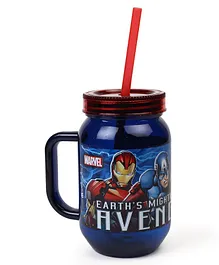 Marvel Avengers Tumbler With Handle & Straw Blue - 500 ml