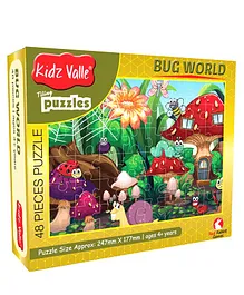 Kidz Valle Bug World Jigsaw Puzzle Set Multicolour - 48 Pieces