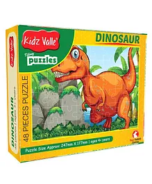 Kidz Valle Dinosaur Jigsaw Puzzle Set Multicolour - 48 Pieces