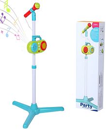 NEGOCIO Kids Standing Microphone With Adjustable Stand Sing Along Toddler Mini Karaoke Machine Microphone Stand for Kids Microphone With Stand- Pack of 1 - Color May Vary