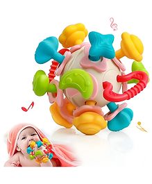 NEGOCIO Teething Toys Babies  Soft Chewable Baby Teether Toys Safe Baby Sensory Toys Rattles & Montessori Toys Teething Relief- Pack of 1