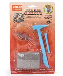 Wild Republic Fossil Find Triceratops Play Set - Blue
