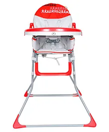 1st Step Flexi High Chair With 5 Point Safety Harness And Anti Skid Base -Red