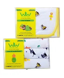 Wonder Wee Exclusive Blanket Combo Pack of 4 - Multicolour