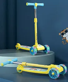 Play Nation 3-Wheel Foldable Kids Scooter
                        with LED Lights & PU Wheels Blue &
                        Yellow|3 Level Height Adjustments| Compact
                        Fold|Lean-to-Steer| Toy for 3+ yrs
                        Boys&Girls| Gifting Option| Physical
                        Activity