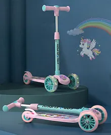 3-Wheel Foldable Kids Scooter with LED
                        Lights & PU Wheels Pink & Blue|3 Level
                        Height Adjustments| Compact Fold|Lean-to-Steer|
                        Toy for 3+ yrs Boys&Girls| Gifting Option|
                        Physical Activity