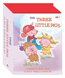 The Three Little Pigs Puzzle & Book Set - English