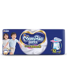 Mamypoko pants Extra Absorb| Pant Style
                        Baby Diapers (XXXL), 18 Count, 18-35kg||Deep
                        Sleep Diapers| Soft gentle fit |Deep Absorbent
                        Crisscross | skin friendly with coconut oil