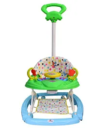 Sunbaby Duck In A Pond Rocking Musical Walker With Push Handle - Green Blue