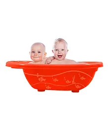 Sunbaby Splash Bath Tub With Temperature Sticker - Red