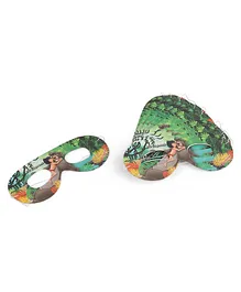 Jungle Book Printed Eye Masks Pack of 10 - Green