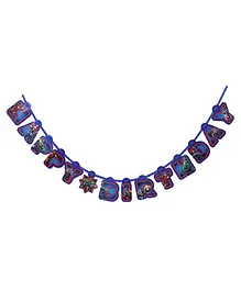Marvel Avengers Birthday Banner Character Print - Blue