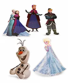 Disney Frozen Party Cut Outs Decorations Set Of 5 - Multicolour