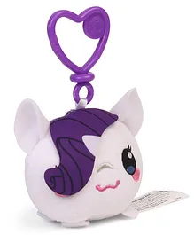 My Little Pony Rarity Clip On Soft Toy White & Purple - Height 16.5 cm