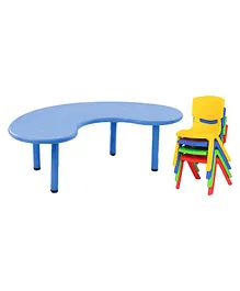Yoto Front Round Table & Chair Set - Multi Color