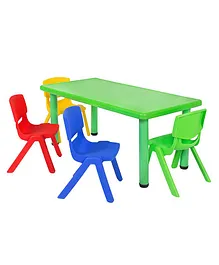 Yoto Rectangular Table & Chair Set - Multi Color