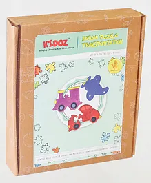 Kidoz Transportation Wooden Jigsaw DIY Craft Puzzle Multicolour - Pack of 3