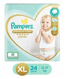 Pampers Premium Care Pants, Extra Large size baby diapers (XL), 24 Count, Softest ever Pampers pants