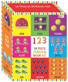 Art Factory Numbers Puzzle & Book Kit Multicolour - Pack of 24 Pieces