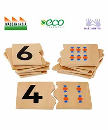 Eduedge Wooden Numeral - Quantity Matching  Educational Toy - Multicolor