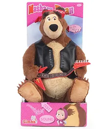 Masha & The Bear Melody Fun Musical Soft Toy Brown - Height 30 cm