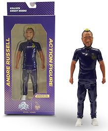 Cricket Icons - Kolkata Knight Riders Action Figures Andre Russell 7-Inch Premium Display Figure with 360° Rotatable Head, Ideal for IPL Fans and Cricket Memorabilia Collectors