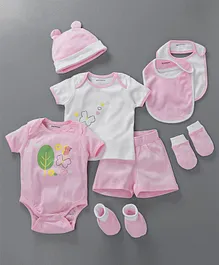 My Milestones Infant Essentials Gift Set SS Pink - 8 Pieces