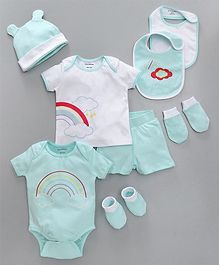 My Milestones Infant Essentials Gift Set SS Aqua - 8 Pieces