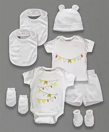 My Milestones Infant Essentials Gift Set SS White - 8 Pieces