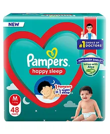 Pampers Happy Sleep Pant Style Baby Diaper
                        1 Pampers 1 Night Sleep with Anti Rash Shield M
                        - 48 Pieces