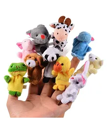 Party Propz Plush Animal Finger Puppets Multicolour - 10 pieces
