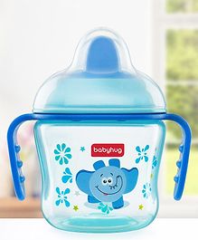 Babyhug Hard Spout Non Spill Sipper Cup With Handle Dark Blue - 150 ml