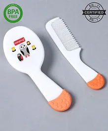 Babyhug Ergo Grip Hair Brush & Comb Grooming Set - Orange
