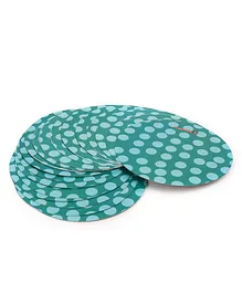 Karmallys Big Reusable Laminated Coasters Green - 20 pieces