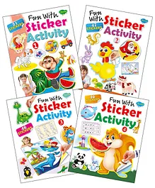 Set of 4 Book Fun With Sticker Activity - English