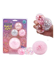 Scoobies Pop-a-fetti Sensory Squishy Balls  Confetti Glitter Set of 4