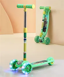 3 Wheel Kids Scooter with PU LED Wheel -
                        Green & Yellow| Adjustable Height|Weight
                        Capacity upto 50 Kg| Toy for 2 to 12 yrs
                        Boys&Girls| Activity Gifting Option|Compact
                        Fold|Lean-to-Steer