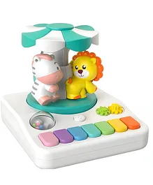 NEGOCIO Musical Toy Carousel Engaging baby
                        toy rotating animal figures light-up piano keys
                        in rainbow colors, spinning gears and introduces
                        sound and color recognition.- PACK OF 1 - Color
                        May Vary