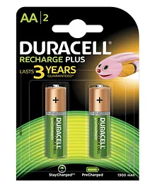 Duracell Plus AA Rechargeable Batteries - Pack Of 2