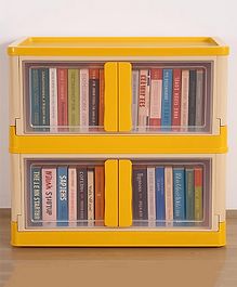MECHDEL Wardrobe Organizer for Storage Polypropylene Foldable & Stackable Closet Basket Cupboard Organizer for Clothes Mounted Closet Systems STORAGE BIN-ORANGE 2PCS
