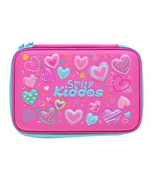 Smilykiddos Double Compartment Pencil Box - Pink & Blue