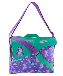 Smilykiddos fancy Shoulder Bag Unicorn Print  Purple - 12.4 Inches