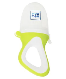 Mee Mee Fruit And Food Nibbler With Silicone Sack - Green & White