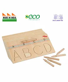 Eduedge Wooden Tracing Capital Letters Educational Toy - Beige