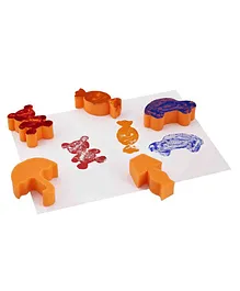 Eduedge Vehicles & Objects Sponge Stamps Pack of 15 - Orange