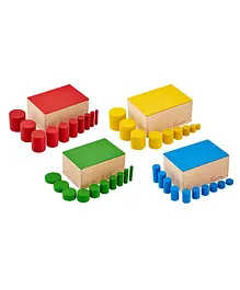 Eduedge Wooden Set of Knobless Cylinders - Multicolour