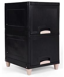 Rasvesh Plastic Modular Drawer Storage Chest of Drawers Organizer Storage Box, Large Stomo Racks for Multipurpose black 2xl